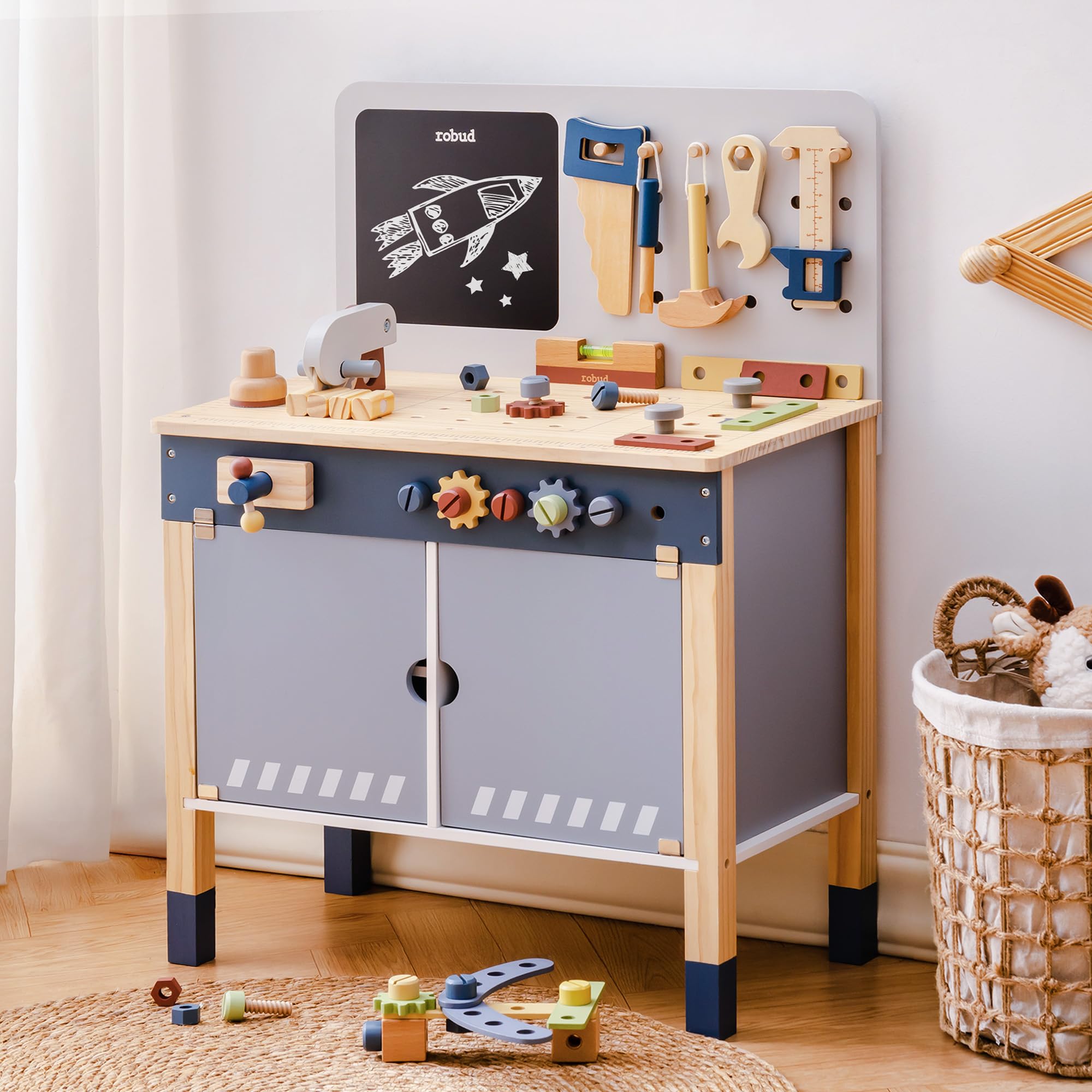 ROBUD Wooden Toy Workbench Pre - đánh giá và giá Gardening Tools Unique
