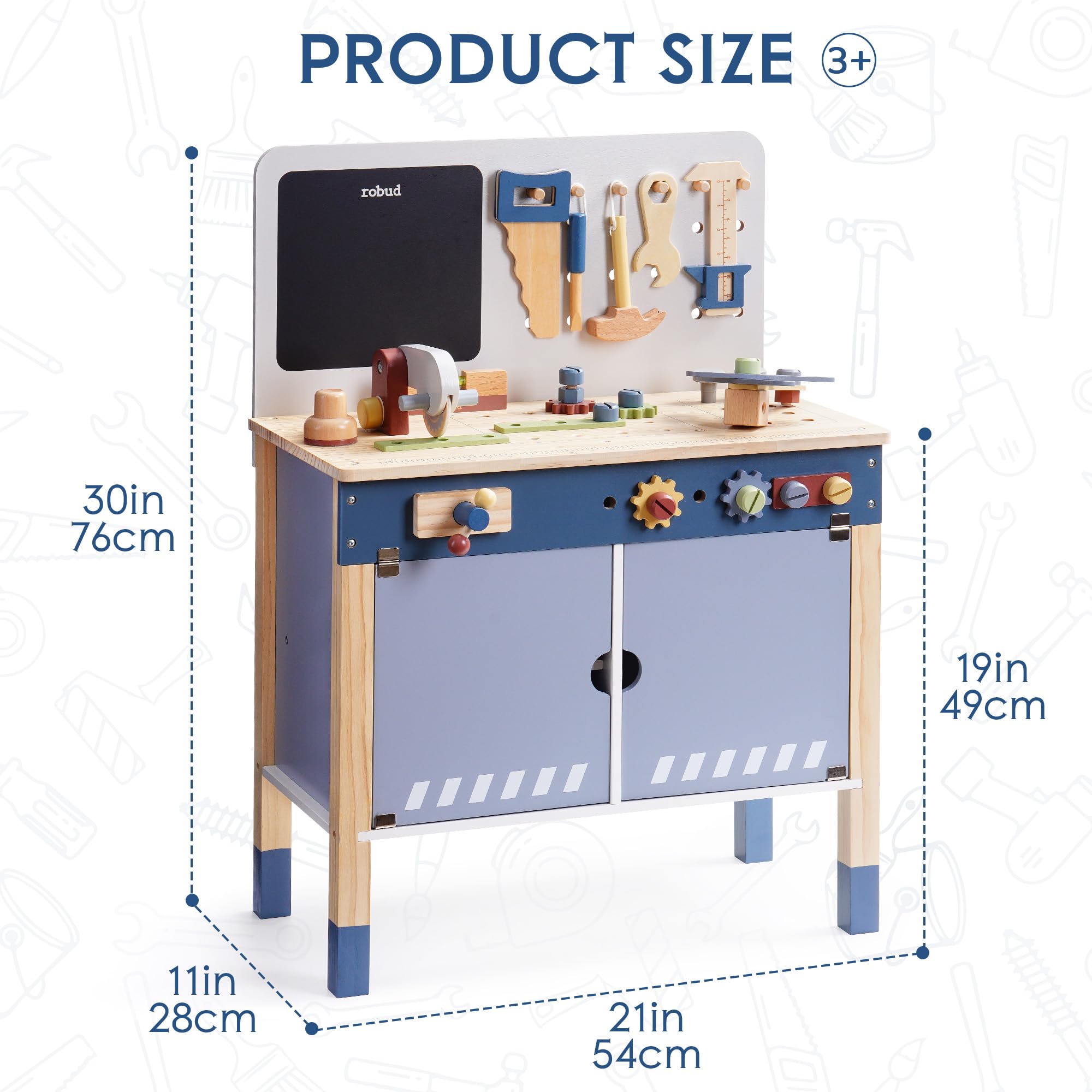 ROBUD Wooden Toy Workbench Pre - đánh giá và giá Gardening Tools Unique