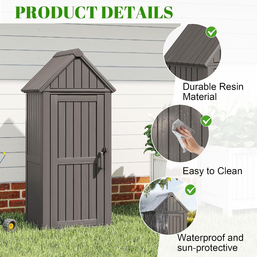 Vertical Outdoor Storage Shed: - đánh giá và giá Gardening Tools B&Q